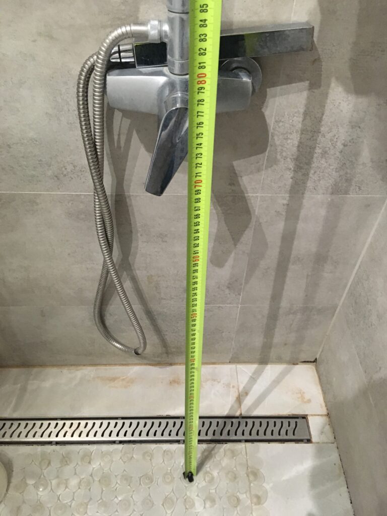 Wysokość montażu baterii prysznicowej